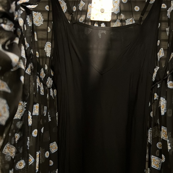 NWT Free People Turn Turn Long Sleeve Sheer Mini dress Medallon Print - Picture 8 of 11